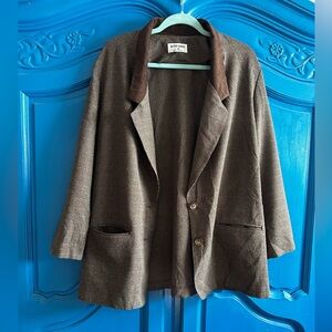 Alfred Dunner Brown Checkered Jacket